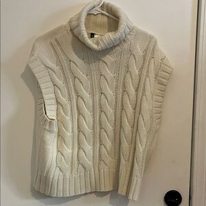Cable Knit Turtleneck Sweater Vest from Divided